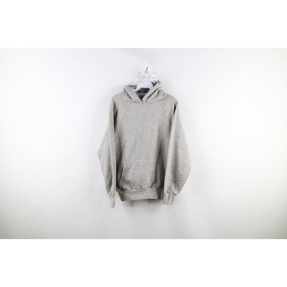 Vtg 50s 60s Streetwear Mens M Distressed Blank Triblend Hoodie Sweatshirt USA